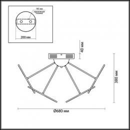 Потолочная светодиодная люстра Odeon Light Spring  - 2